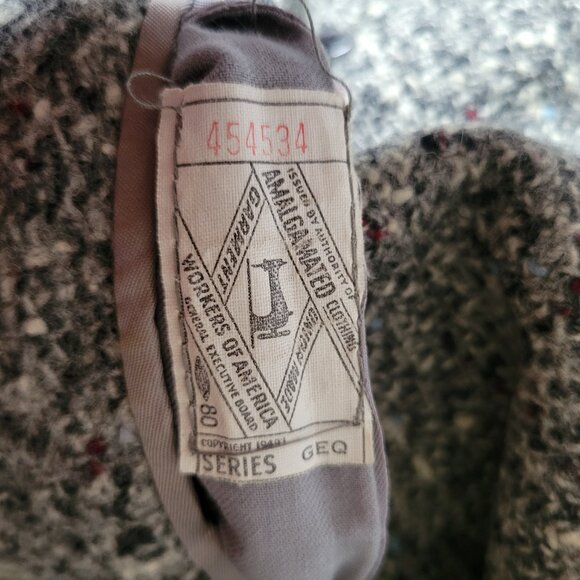 Vintage 1950’s Donshire Fashion Union Made Wool/Tweed Trench Coat/Overcoat EUC - Picture 7 of 11